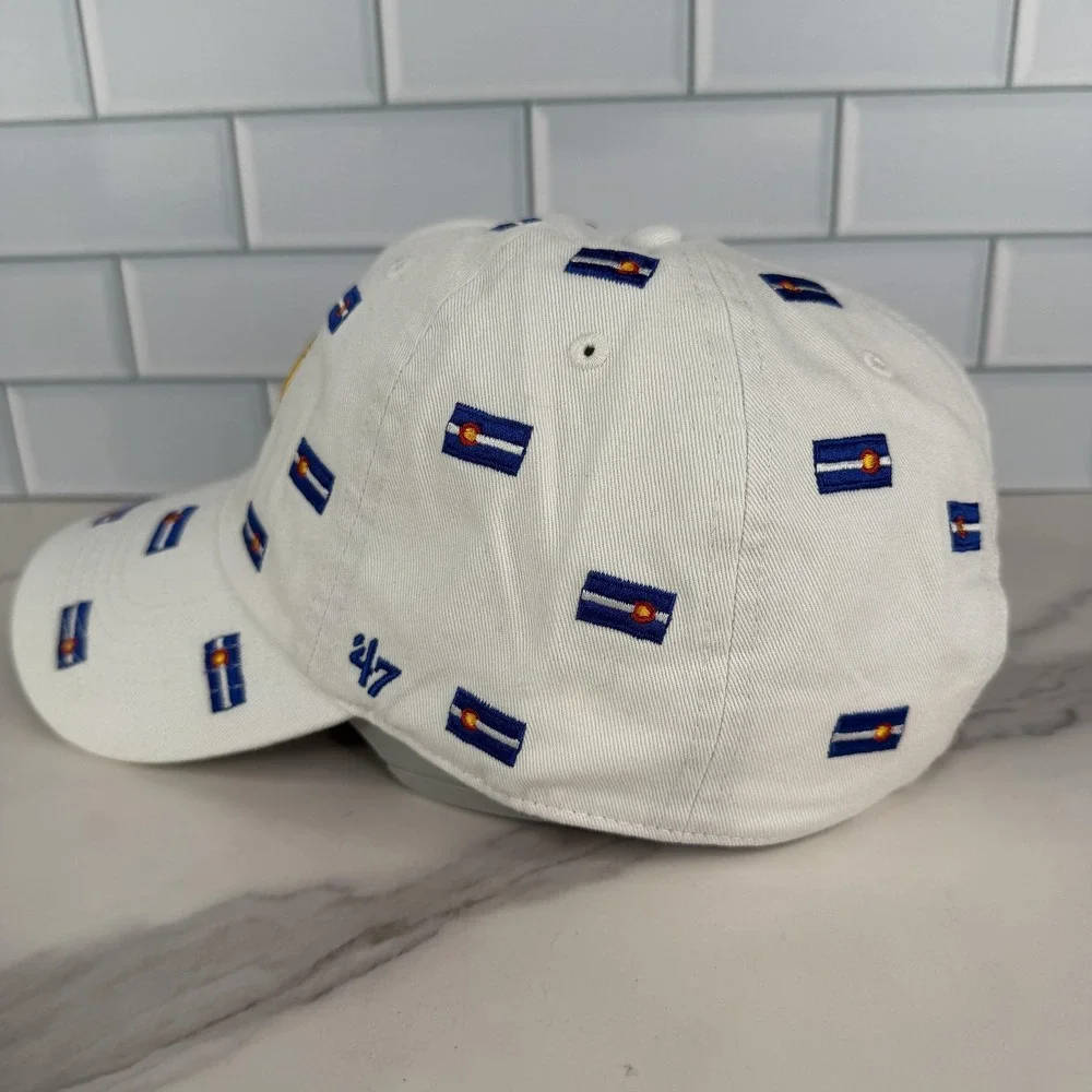 Denver Nuggets Hat Cap Strap Back NBA Basketball Colorado Flag All Over‎ Womens